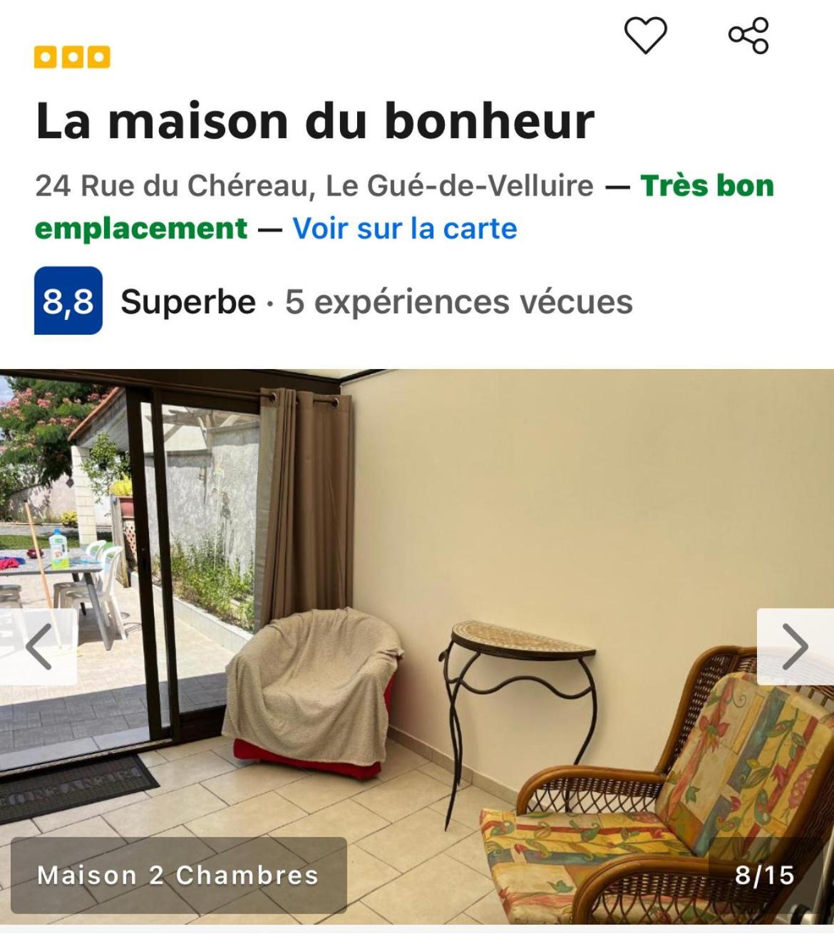 La Maison Du Bonheur Le Gué-de-Velluire Eksteriør billede