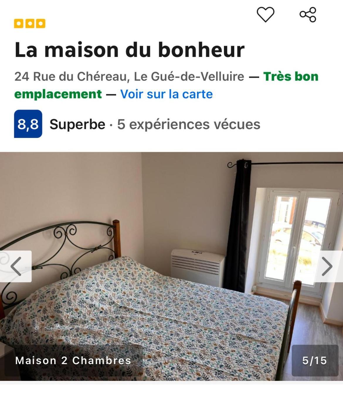 La Maison Du Bonheur Le Gué-de-Velluire Eksteriør billede