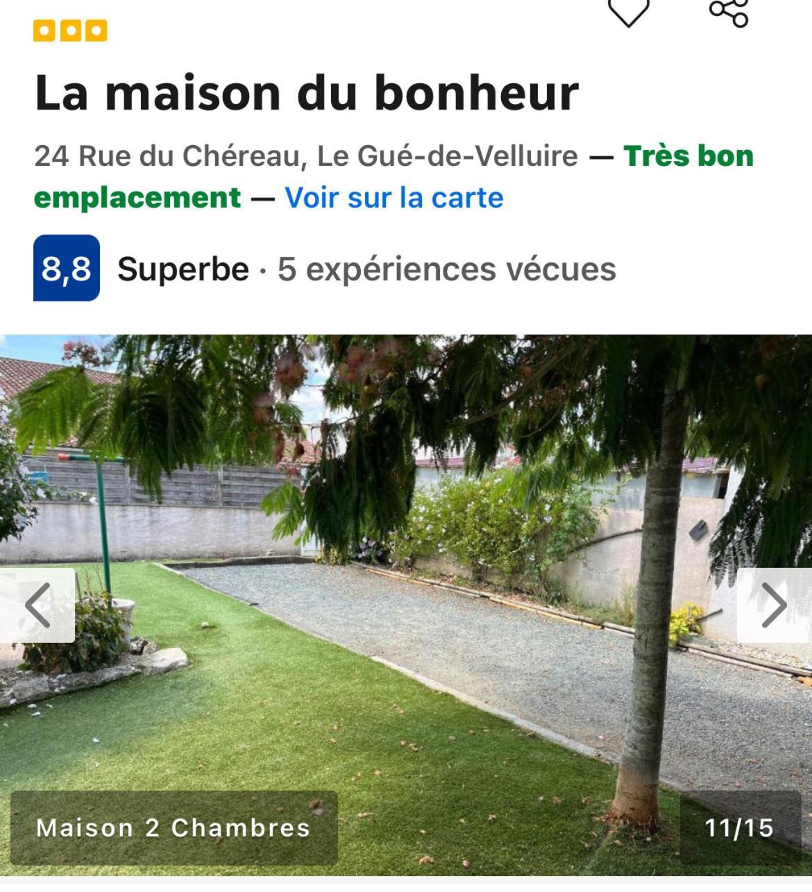 La Maison Du Bonheur Le Gué-de-Velluire Eksteriør billede