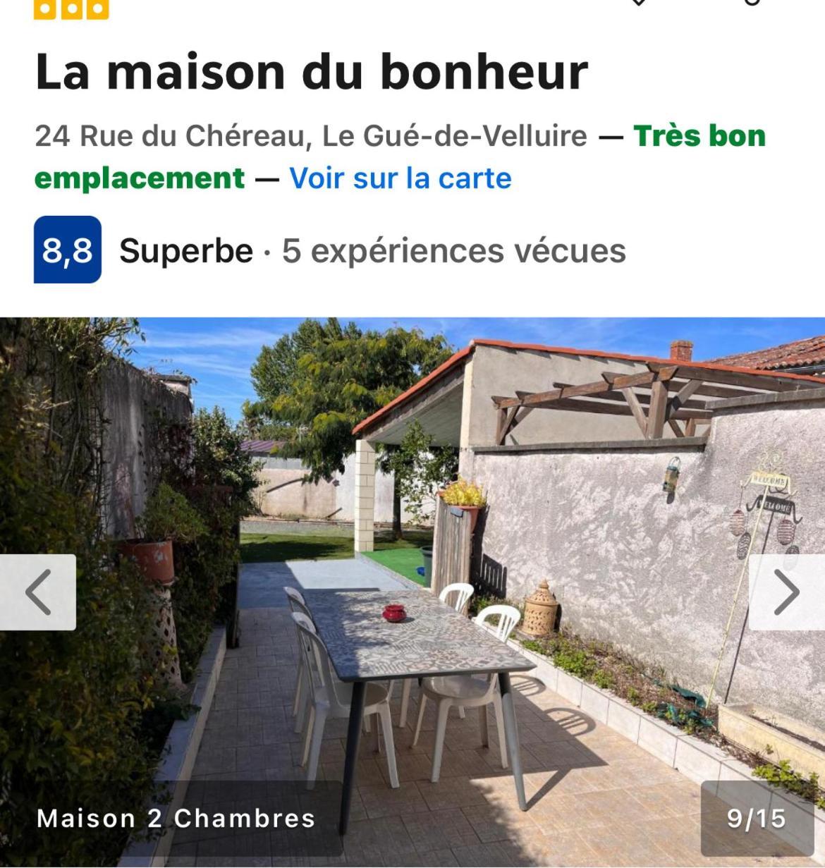 La Maison Du Bonheur Le Gué-de-Velluire Eksteriør billede